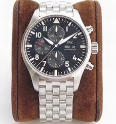 IWC Pilot Chronograph IW377710 ZF Stainless Steel Black Dial Swiss 7750