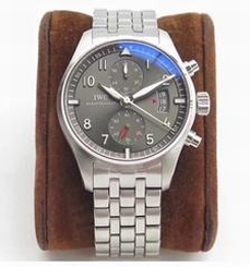 IWC Pilot Spitfire Chronograph IW387804 ZF Stainless Steel Anthracite Dial Swiss 7750