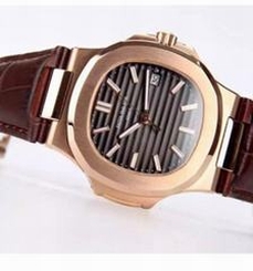 Patek Philippe Nautilus Jumbo 5711R Rose Gold Gray Dial Swiss 324SC