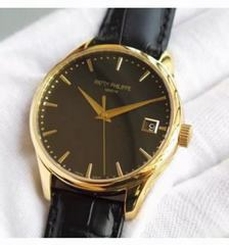 Patek Philippe Calatrava 5227 Yellow Gold Black Dial Swiss 324SC