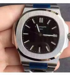 Patek Philippe Nautilus Jumbo 5711 Stainless Steel Black Dial Swiss 324SC