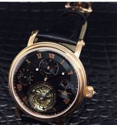 Patek Philippe Tourbillon Moonphase 24H Power Reserve Rose Gold Black Dial Swiss Tourbillon