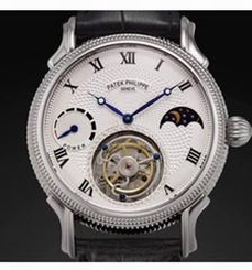 Patek Philippe Tourbillon Moonphase Power Reserve Stainless Steel White Dial Swiss Tourbillon