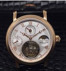 Patek Philippe Tourbillon Moonphase 24H Power Reserve Rose Gold White Dial Swiss Tourbillon