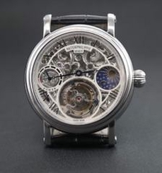 Patek Philippe Tourbillon Moonphase Power Reserve Stainless Steel Skeleton Dial Swiss Tourbillon
