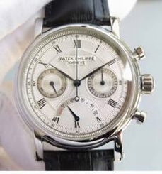 Patek Philippe Calatrava Chronograph Power Reserve Stainless Steel White Dial Swiss Lemania