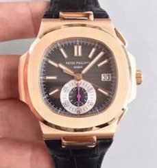 Patek Philippe Nautilus Chronograph 5980R JF Rose Gold Black Dial Swiss CH28-520C