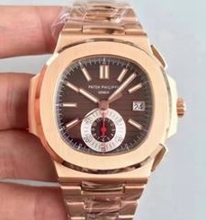 Patek Philippe Nautilus Chronograph 5980R JF Rose Gold Brown Dial Swiss CH28-520C