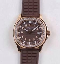 Patek Philippe Aquanaut Ladies 5067 MK Rose Gold & Diamonds Brown Dial Swiss E23-250SC