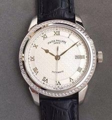 Patek Philippe Calatrava 5296 Stainless Steel & Diamonds White Dial Swiss 324SC