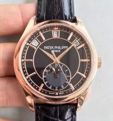 Patek Philippe Annual Calendar 5205R-010 Rose Gold Black Dial Swiss 324SQALU 24H/206