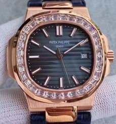 Patek Philippe Nautilus 5711R MK Rose Gold & Diamonds Black Dial Swiss 324SC
