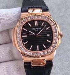 Patek Philippe Nautilus 5711R MK Rose Gold & Diamonds Black Dial Swiss 324SC