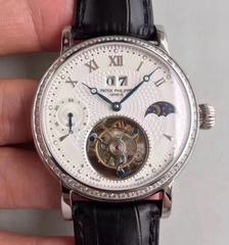 Patek Philippe Grand Complication Tourbillon N Stainless Steel & Diamonds White Dial Swiss Tourbillon