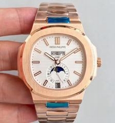 Patek Philippe Nautilus 5726/1A N Rose Gold White Dial Swiss 324 S QA LU 24H/303