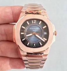 Patek Philippe Nautilus Ladies 7011-1R JJ Rose Gold Blue Dial Swiss Quartz E23-250 S C
