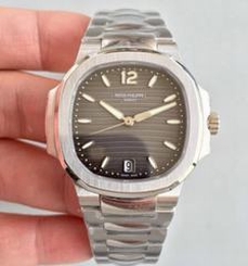 Patek Philippe Nautilus Ladies 7118/1A-011 PF Stainless Steel Anthracite Dial Swiss 324 S C
