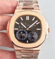 Patek Philippe Nautilus Moonphase 5712R-001 N Rose Gold Black Dial Swiss 240 PS IRM C LU