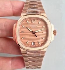 Patek Philippe Ladies Nautilus 7118/1200R PF Rose Gold Rose Gold Dial Swiss 324SC