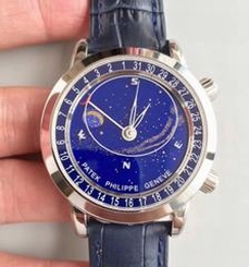 Patek Philippe Grand Complications Sky Moon Celestial 6102P-001 N Stainless Steel Blue Dial Swiss 240 LU CL C