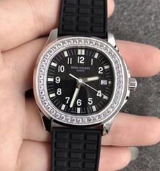 Patek Philippe Aquanaut Luce Ladies 5067A-001 N Stainless Steel & Diamonds Black Dial Swiss E23-250SC