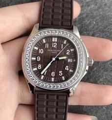 Patek Philippe Aquanaut Luce Ladies 5067A-023 N Stainless Steel & Diamonds Chocolate Dial Swiss E23-250SC
