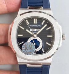 Patek Philippe Nautilus Annual Calendar Moonphase 5726A KM V2 Stainless Steel Blue Dial Swiss 324 S QA LU 24H/303