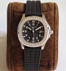 Patek Philippe Aquanaut Luce Ladies 5067A-001 N Stainless Steel & Diamonds Black Dial Swiss 324SC