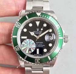 JF Factory Rolex submariner series 16610LV-93250 for Mens Green Swiss Movement