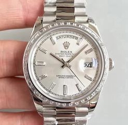 Fake AAA Rolex oyster perpetual Day-date 228239 for Mens 40mm White Diamonds bezel Watch