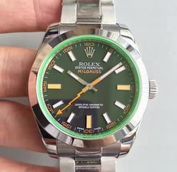 Green Rolex MILGAUSS 116400-GV-72400 for Mens 40mm swiss movement