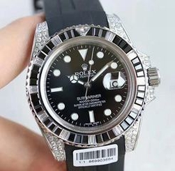 Rolex Glidelock oyster perpetual submariner for Mens 40mm rubber band