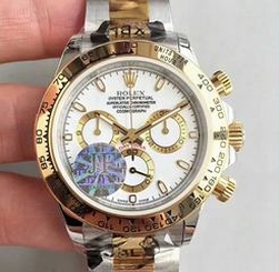 Rolex Daytona Cosmograph 116503 JF Stainless Steel & Yellow Gold White Dial Swiss 7750