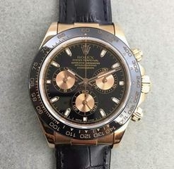 Rolex Daytona Cosmograph 116515LN JF Rose Gold Black Dial Swiss 7750 Run