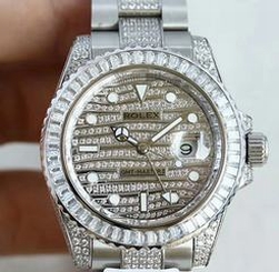 Rolex GMT-Master II 116769 WT Stainless Steel & Diamonds Diamond Dial Swiss 2836-2