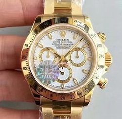 Rolex Daytona Cosmograph 116528 JF Yellow Gold White Dial Swiss 7750