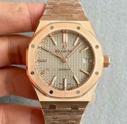 Replica Audemars Piguet Royal Oak 15450 JF Rose Gold Grey Dial Swiss 3120