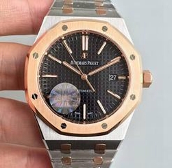Replica Audemars Piguet Royal Oak 15400 JF Rose Gold Black Dial Swiss 3120