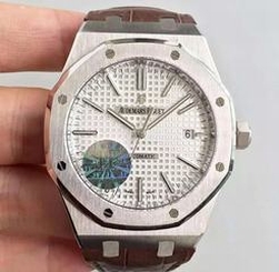 Audemars Piguet Royal Oak 15400 JF V3 Leather Silver Dial Swiss 3120