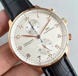 IWC Portugieser Chronograph IW371445 ZF V2 Stainless Steel Silver Dial Swiss 7750