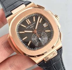 Patek Philippe 5980/1R-001 wrist watch 41mm for mens Leather Strap