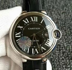 Cartier Ballon Bleu 42MM WSBB0003 AJ Stainless Steel Black Dial Swiss 2824-2