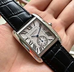 Cartier Tank MC W5330003 JF Stainless Steel White Dial Swiss 1904MC