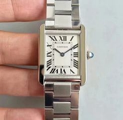 Cartier Tank Solo Automatic W5200028 ZF Stainless Steel White Dial M9015