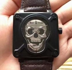 Bell & Ross BR 01 Skull PVD Gray Dial Swiss 9015