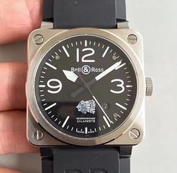 Bell & Ross Aviation Military Type BR 03-92 Escadron De Chasse 2/4 La Fayette ZF Stainless Steel Black Dial M9015