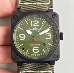 Christmas Bell & Ross Aviation Military Type BR 03-92 ZF PVD Green Dial M9015