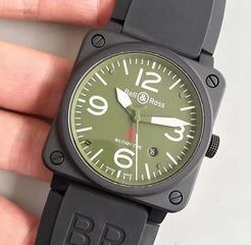 Bell & Ross Aviation Military Type BR 03-92 ZF PVD Green Dial M9015