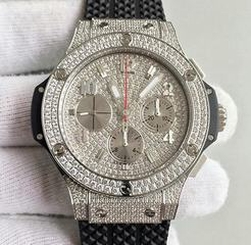 Hublot Big Bang Steel Full Pave 341.SX.9010.RX.1704 JF Stainless Steel & Diamonds Diamond Dial Swiss HUB4100