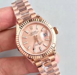 Rolex Case 28mm oyster perpetual DateJust for Lady Women Rose Color